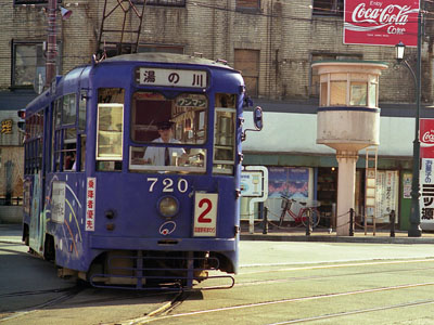 函館市電と操車塔