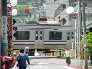 東海道本線の踏切