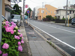 新宿町から鍋町へ向かう道