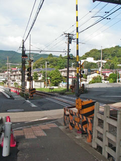 箱根登山鉄道の踏切